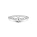 White Sapphire Platinum Ring R20