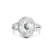 White Sapphire Platinum Ring R21
