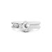 White Sapphire Platinum Ring R24