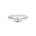 White Sapphire Platinum Ring R25