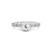 White Sapphire Platinum Ring R29