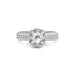 White Sapphire Platinum Ring R30