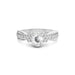 White Sapphire Platinum Ring R31