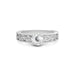 White Sapphire Platinum Ring R33