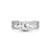 White Sapphire Platinum Ring R34