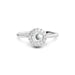 White Sapphire Platinum Ring R35