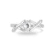 White Sapphire Platinum Ring R36