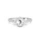 White Sapphire Platinum Ring R37
