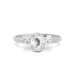 White Sapphire Platinum Ring R38