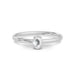 White Sapphire Platinum Ring R39