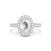White Sapphire Platinum Ring R40