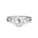 White Sapphire Platinum Ring R46