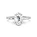 White Sapphire Platinum Ring R48