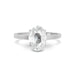 White Sapphire Platinum Ring R49