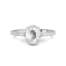 White Sapphire Platinum Ring R50