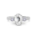 White Sapphire Platinum Ring R51