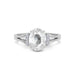 White Sapphire Platinum Ring R52