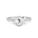 White Sapphire Platinum Ring R53