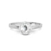 White Sapphire Platinum Ring R54