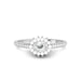 White Sapphire Platinum Ring R55
