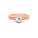 White Sapphire Rose Gold Ring R3