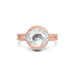White Sapphire Rose Gold Ring R11