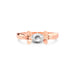 White Sapphire Rose Gold Ring R12