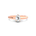White Sapphire Rose Gold Ring R13