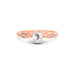 White Sapphire Rose Gold Ring R15