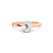 White Sapphire Rose Gold Ring R16