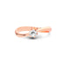 White Sapphire Rose Gold Ring R17