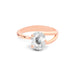 White Sapphire Rose Gold Ring R19