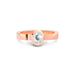 White Sapphire Rose Gold Ring R23