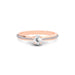White Sapphire Rose Gold Ring R25