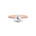 White Sapphire Rose Gold Ring R28