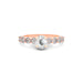 White Sapphire Rose Gold Ring R29