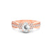 White Sapphire Rose Gold Ring R31