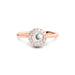 White Sapphire Rose Gold Ring R35