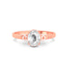 White Sapphire Rose Gold Ring R38