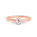 White Sapphire Rose Gold Ring R39