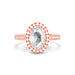 White Sapphire Rose Gold Ring R40