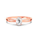 White Sapphire Rose Gold Ring R43