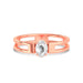 White Sapphire Rose Gold Ring R45