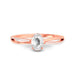 White Sapphire Rose Gold Ring R47