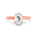 White Sapphire Rose Gold Ring R48