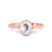 White Sapphire Rose Gold Ring R50