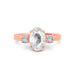 White Sapphire Rose Gold Ring R51