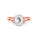 White Sapphire Rose Gold Ring R52