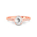 White Sapphire Rose Gold Ring R53