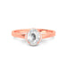 White Sapphire Rose Gold Ring R54